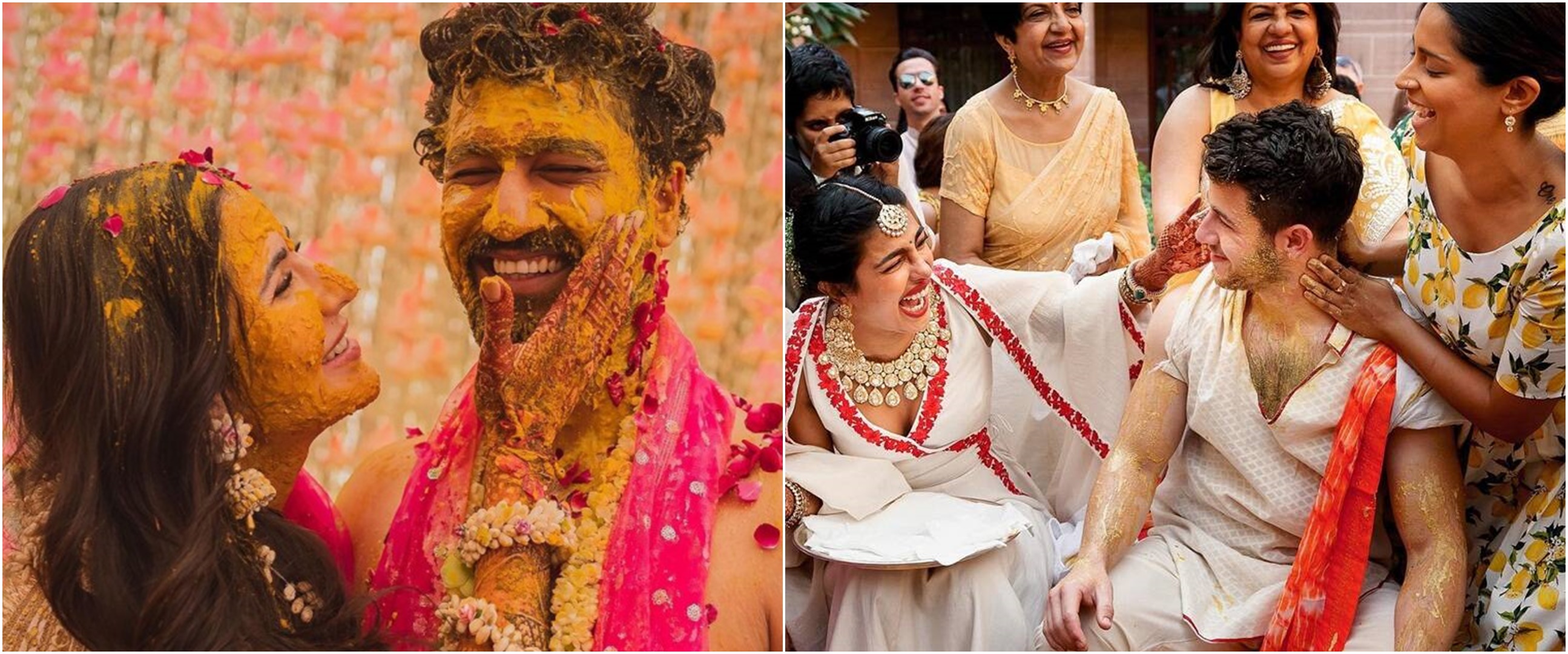 Momen ritual haldi jelang nikah 9 pasangan seleb Bollywood, meriah