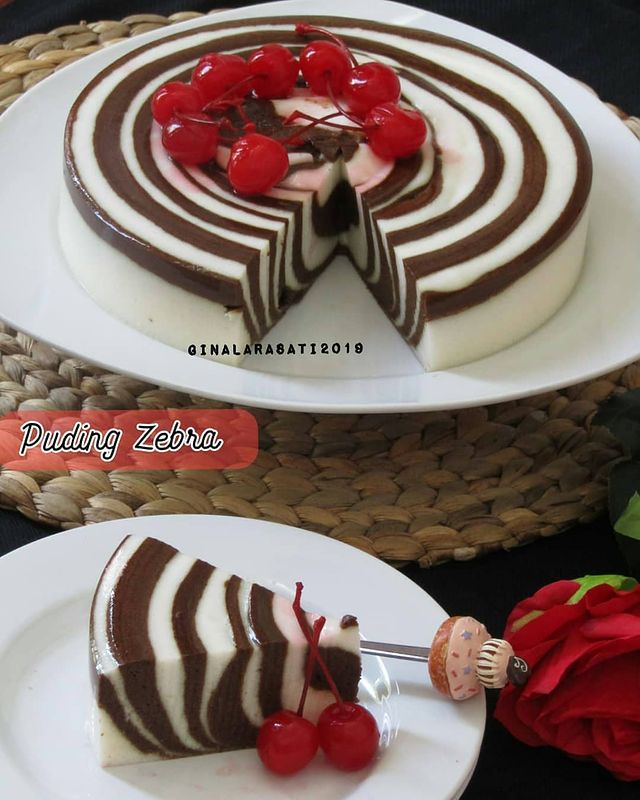 11 Cara membuat puding zebra, simpel, lembut, dan segar