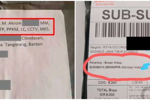 15 Nama orang di kiriman paket ini bikin kurir jadi salah fokus