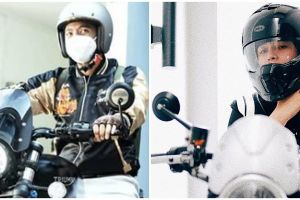 5 Adu gaya Amanda Manopo & Arya Saloka saat naik moge, outfitnya mirip