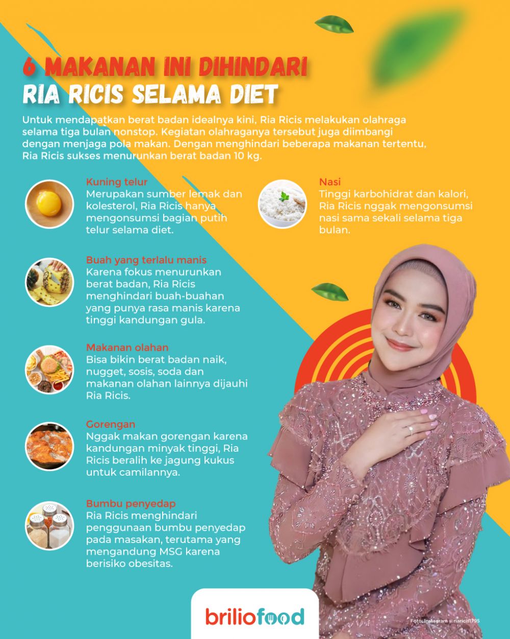 9 Makanan ini dihindari Ria Ricis saat diet, jaga tubuh tetap ramping