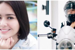 Amanda Manopo tampil gahar naik moge, harga jaket capai jutaan rupiah