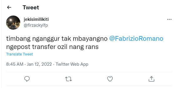 11 Cuitan lucu netizen jika Mesut Ozil gabung RANS Cilegon FC