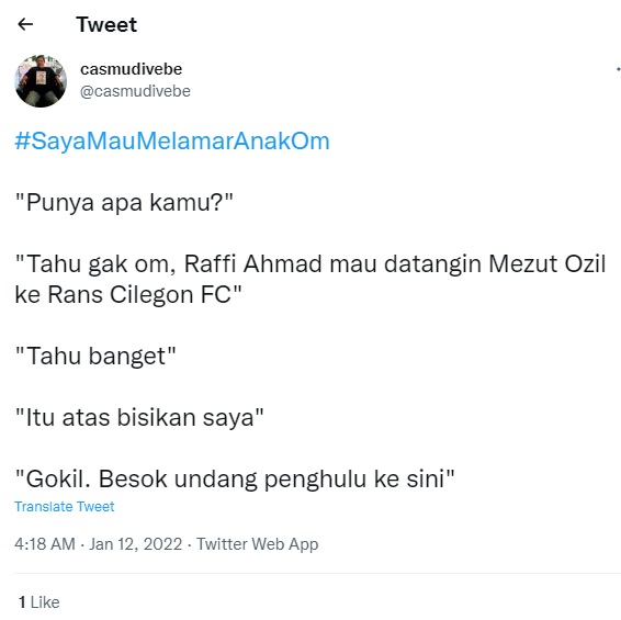 11 Cuitan lucu netizen jika Mesut Ozil gabung RANS Cilegon FC