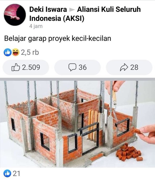 15 Status FB lucu jokes kuli bangunan ini bikin senyum-senyum