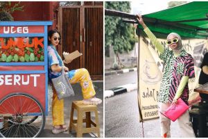 Potret 9 seleb berpose di depan gerobak, Glenca Chysara stylish abis