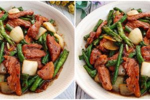 Resep sapi kacang panjang lada hitam, simpel bikin nagih