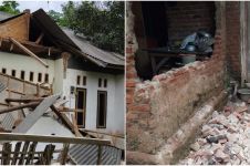 9 Potret dampak gempa bumi di Banten, genteng berjatuhan & rumah roboh