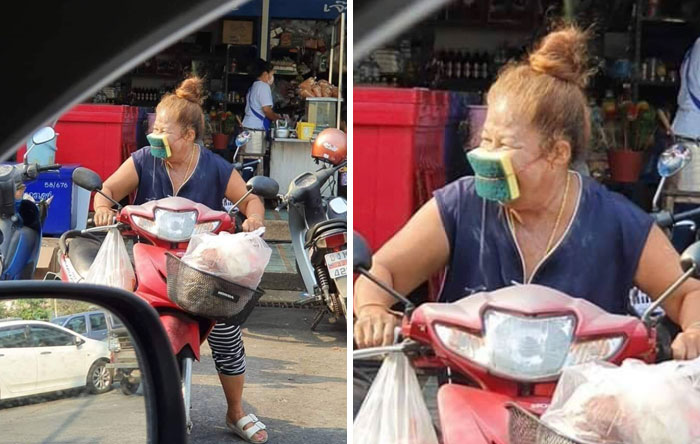 9 Momen orang lindungi diri pakai benda seadanya, kreatif tapi lucu