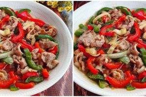 Resep paprika cah sapi ala rumahan, enak dan bikin nagih