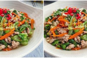Resep tumis selada daging cincang, lezat dan gampang dibuat
