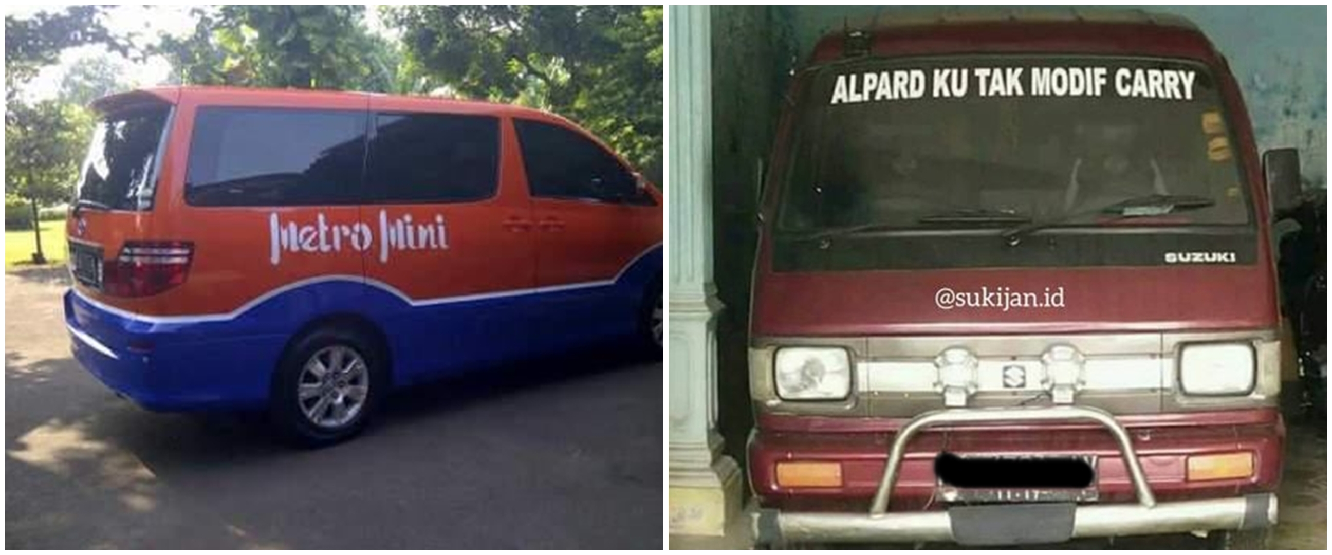 15 Tulisan nyeleneh di badan mobil, bikin auto senyum lebar