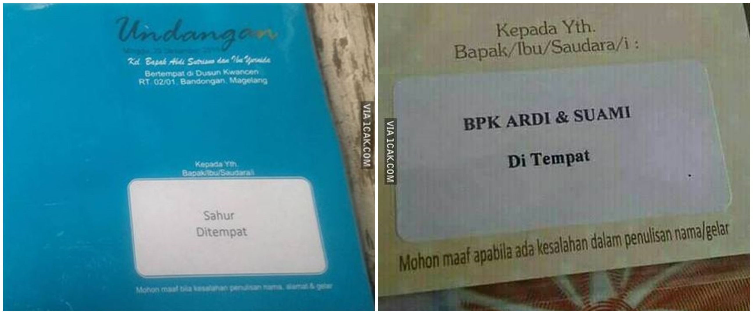 15 Tulisan nama penerima undangan ini absurd abis, cuma di Indonesia