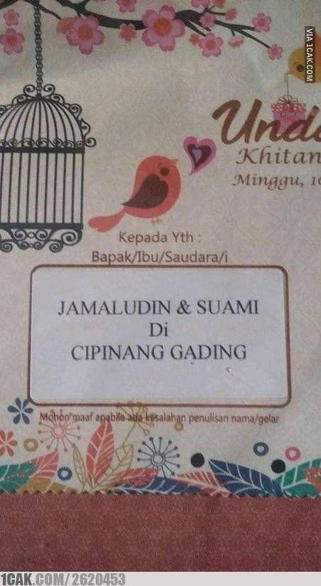 15 Tulisan nama penerima undangan ini absurd abis, cuma di Indonesia