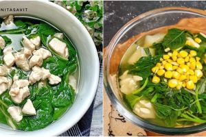 20 Resep sayur bayam bening, segar, simpel, dan menggugah selera