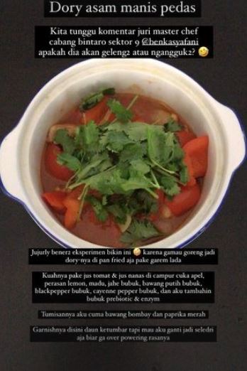 9 Masakan rumahan Nesyana istri Ben Kasyafani, sehat dan praktis