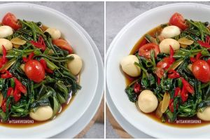 Resep tumis kangkung telur puyuh saus tiram, lezat bikin nagih