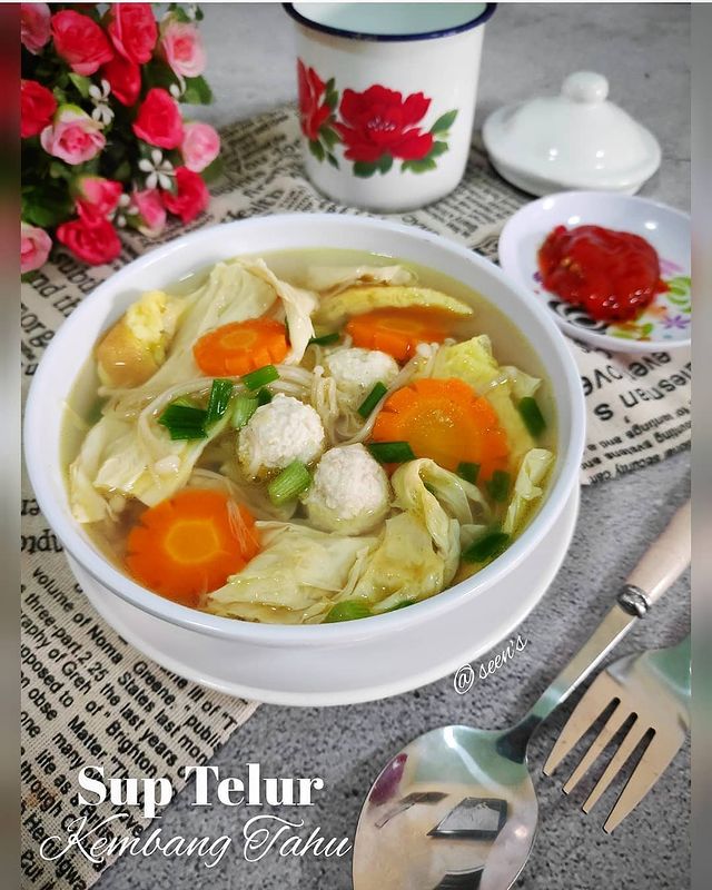 11 Cara membuat kembang tahu kuah, simpel, enak, dan bernutrisi