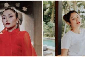 9 Gaya maternity shoot Siti Badriah & suami, serasi bernuansa abu-abu