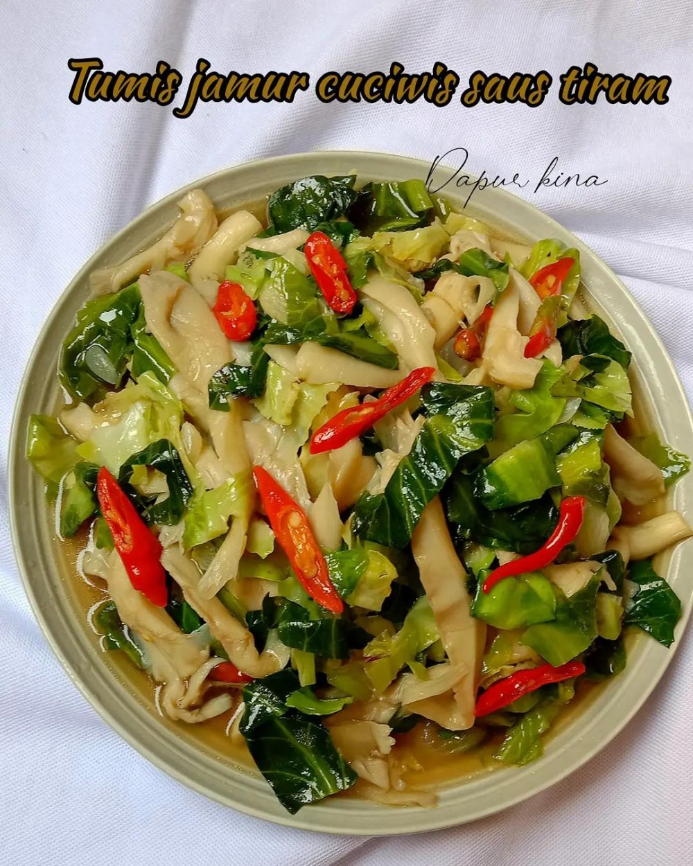 Resep tumis cuciwis jamur saus tiram, cuma 15 menit siap disantap