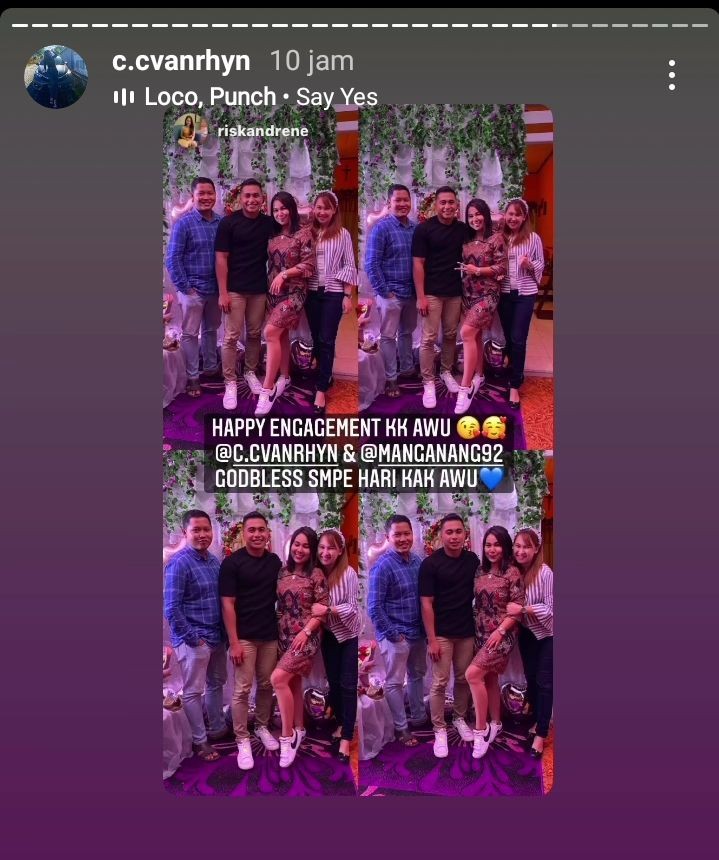 9 Momen lamaran Aprilio Manganang, berlangsung sederhana di rumah