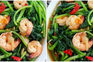 Resep tumis daun ubi udang, masakan praktis sangat nikmat