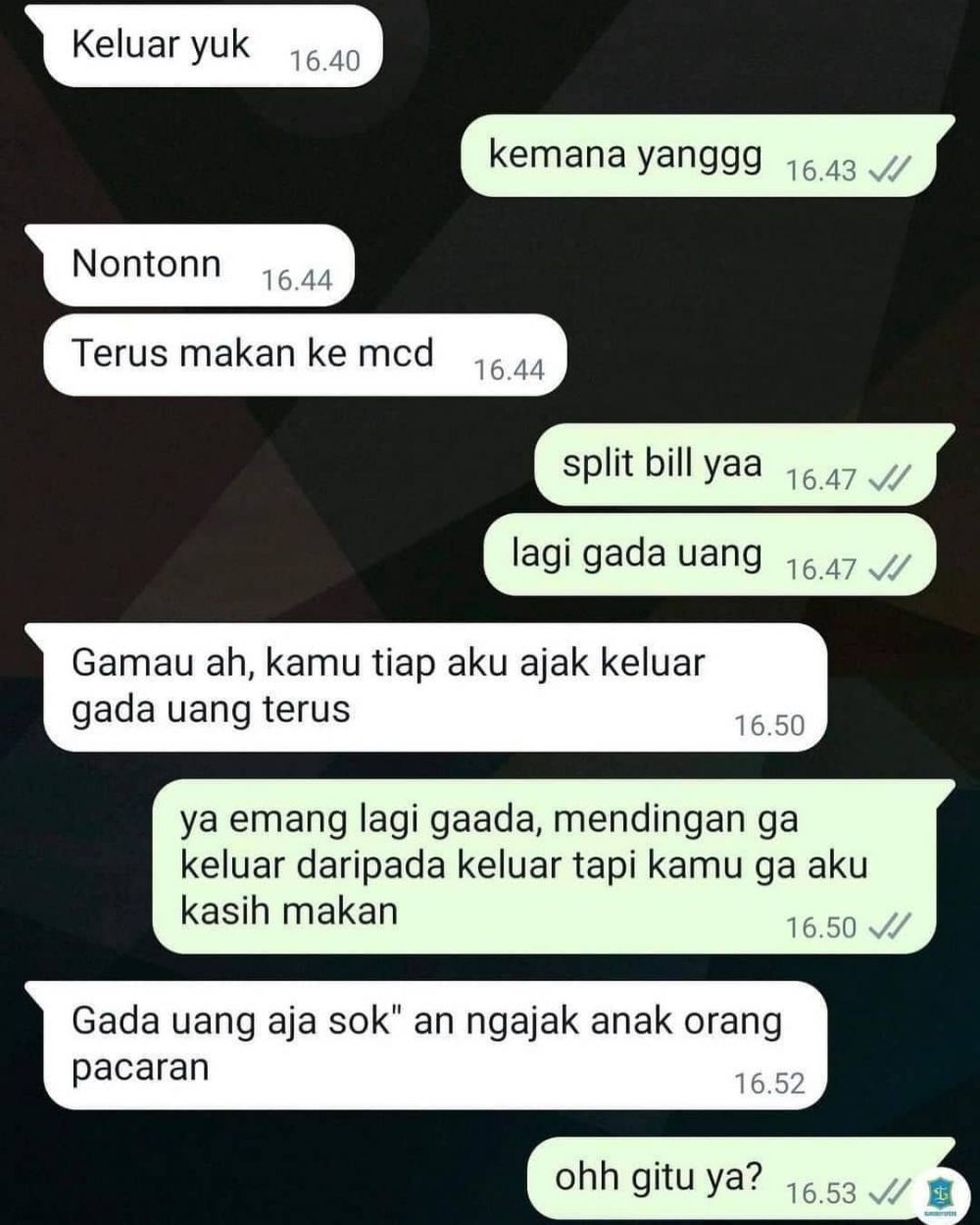 13 Chat lucu cowok bikin cewek ngambek tiba-tiba, absurd abis