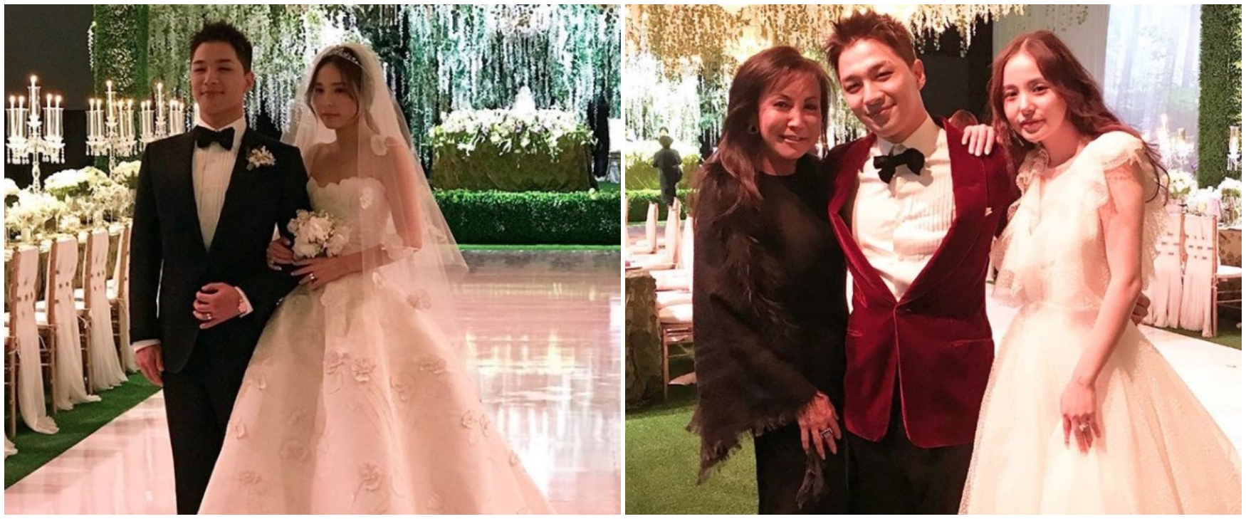 Potret gaun pernikahan 7 seleb Korea, Park Shin-hye dari sutra putih