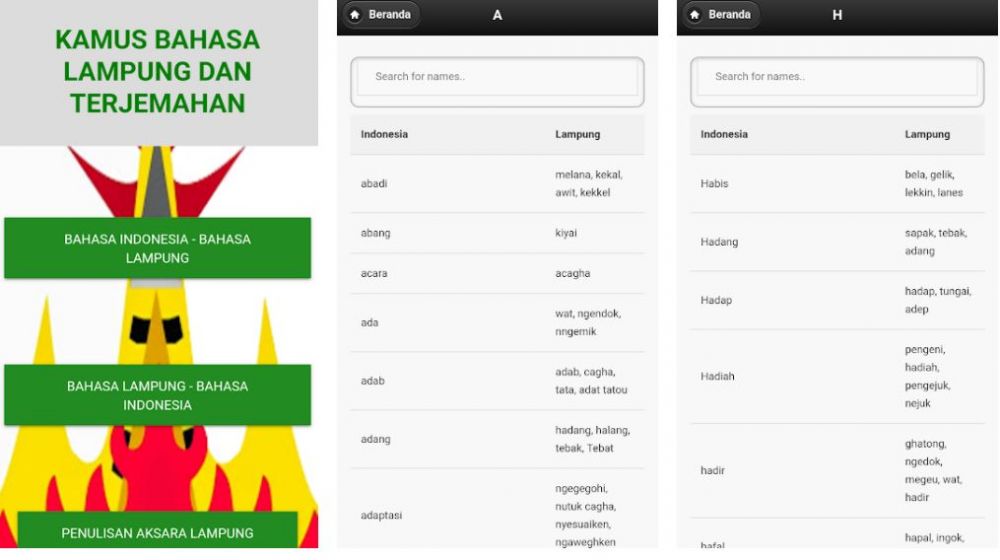 7 Aplikasi translate bahasa Lampung, gratis dan kosakata lengkap