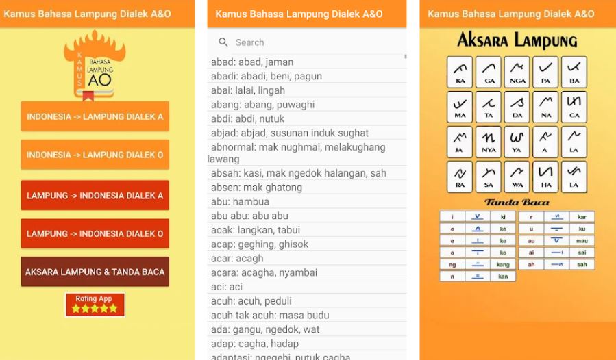 Aplikasi translate bahasa Lampung © 2022 brilio.net