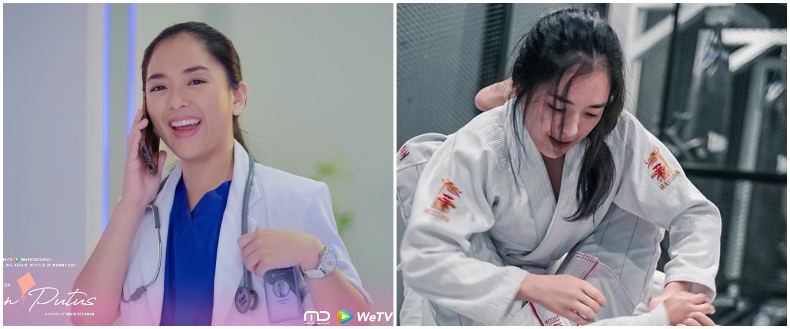 Dilatih kekasih, 11 potret Michelle Wanda 'Layangan Putus' bela diri