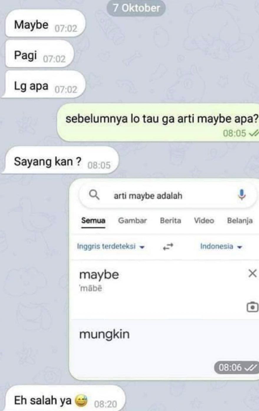 13 Chat lucu salah paham satu kata, bikin ikutan bingung bacanya