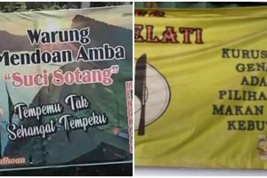 13 Slogan penjual ini kata-katanya bikin pelanggan bingung