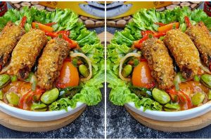 Resep sarden tempura saus pete, enak dan praktis pakai takaran sendok