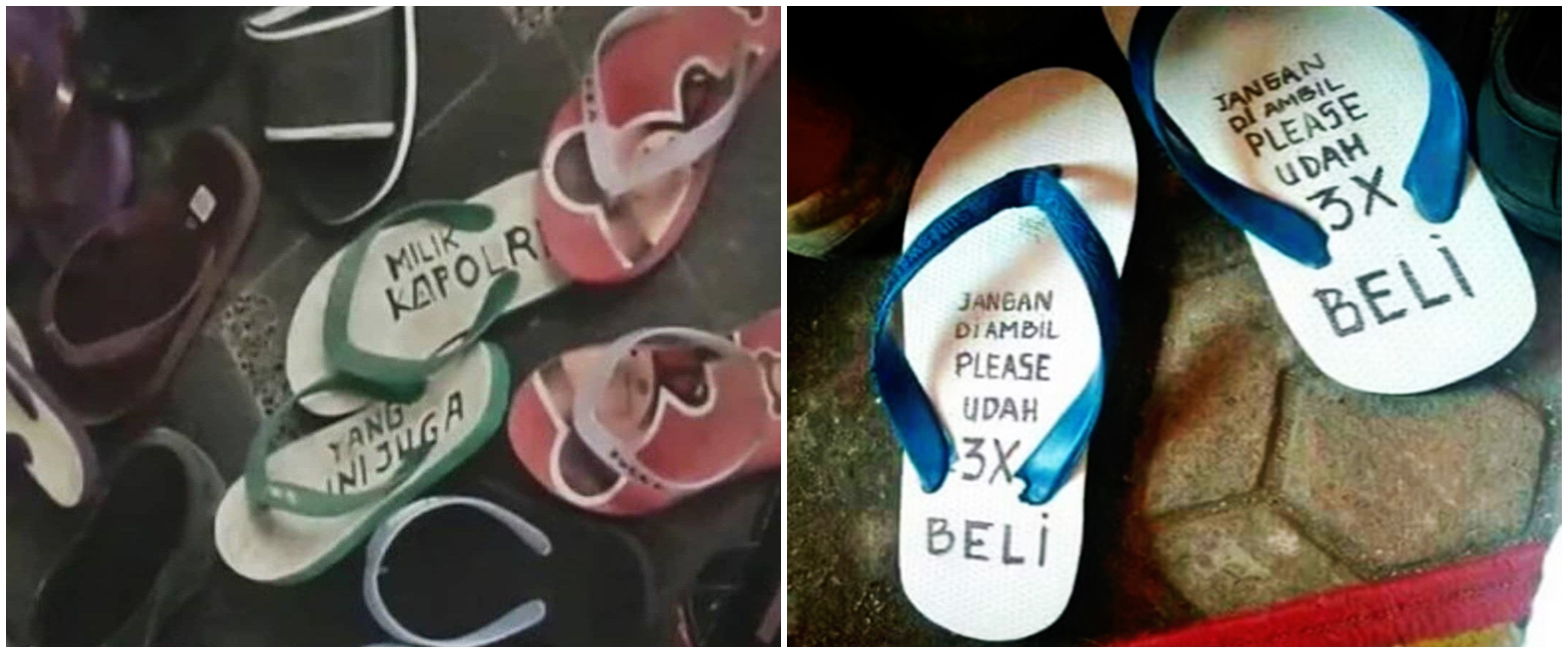 17 Cara lucu amankan sandal ini kreatifnya bikin geleng kepala