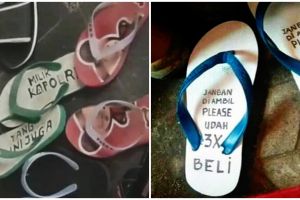 17 Cara lucu amankan sandal ini kreatifnya bikin geleng kepala