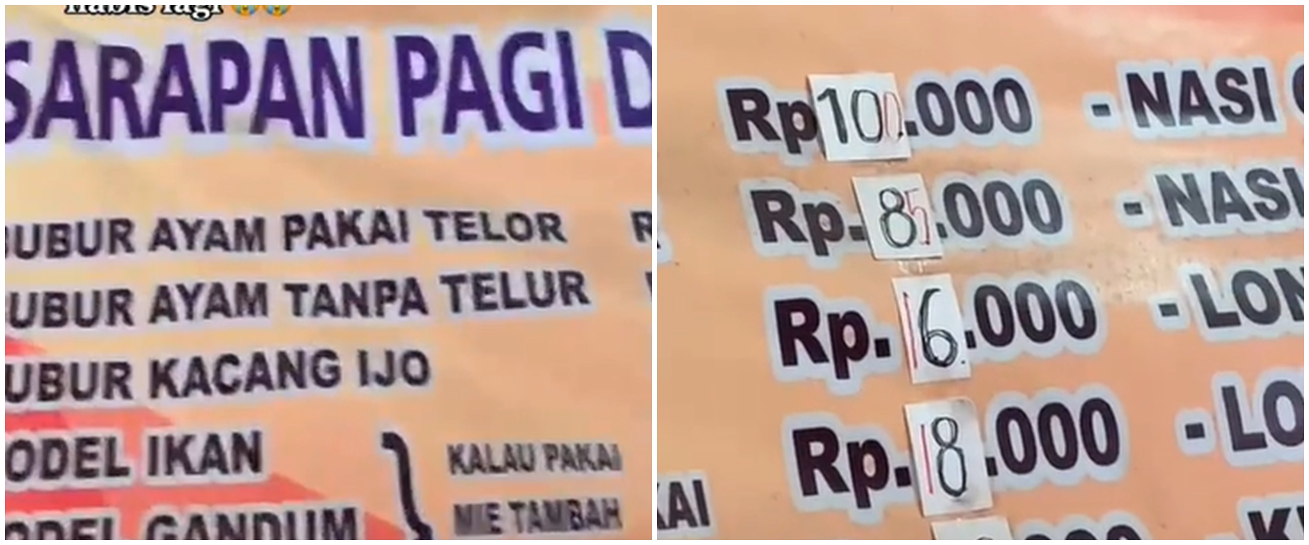 Menipu mata, daftar harga bubur ayam ini bikin mendadak auto kenyang