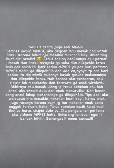 8 Trik masak MPASI ala Audi Marissa, praktis dan bikin nutrisi terjaga