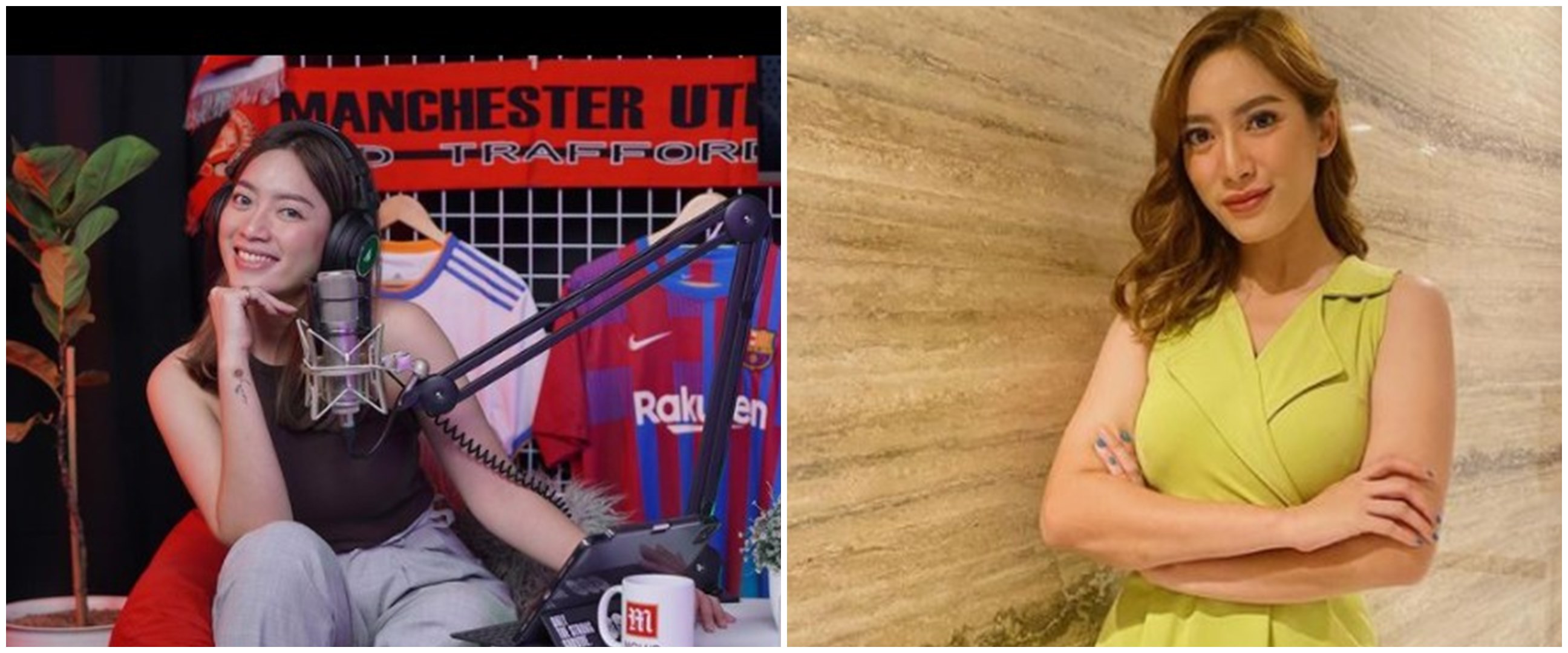 11 Pesona Harly Valen, presenter pertandingan pingpong Desta vs Abdel