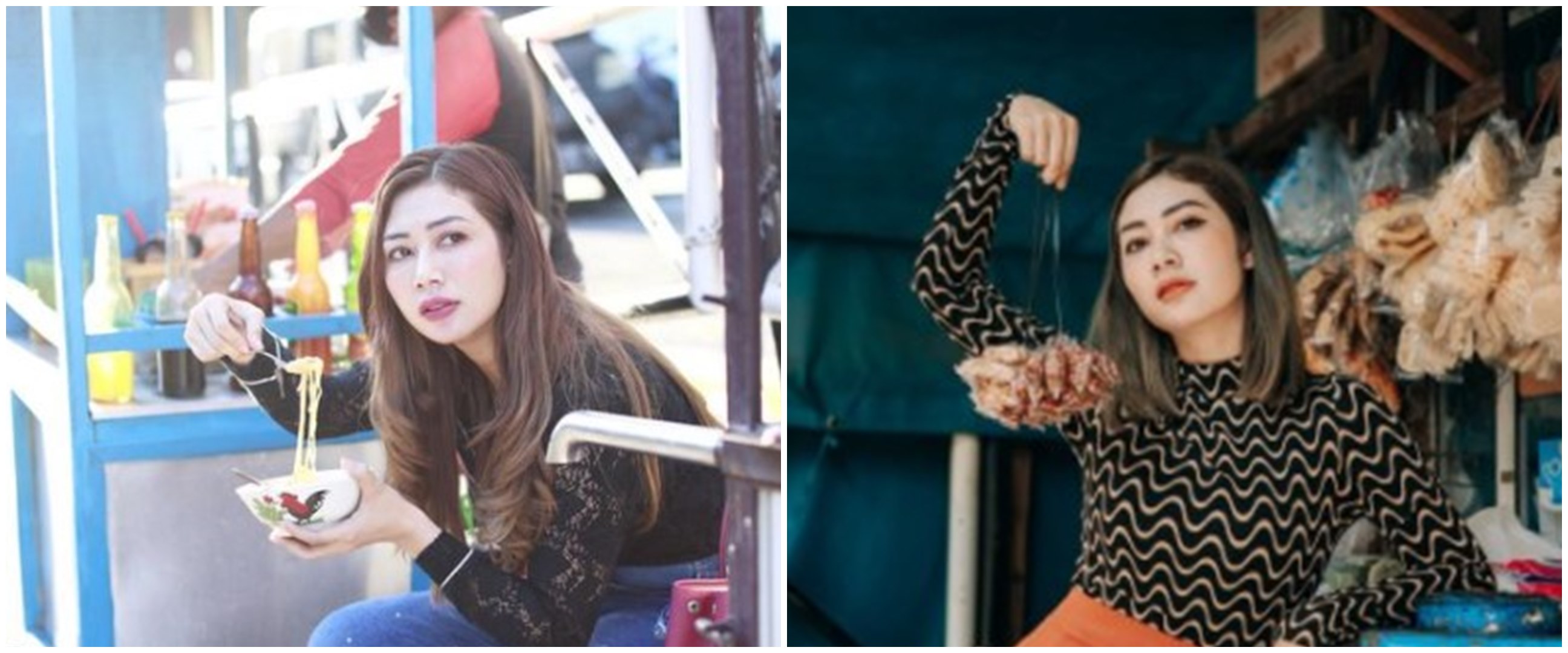 Istri crazy rich, ini 7 potret Delta Hesti jajan di warung kaki lima