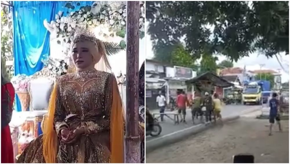 Pengantin pria kabur di hari pernikahan, keluarga wanita blokir jalan