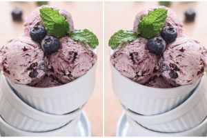 Cara membuat es krim blueberry sendiri di rumah, enak dan praktis