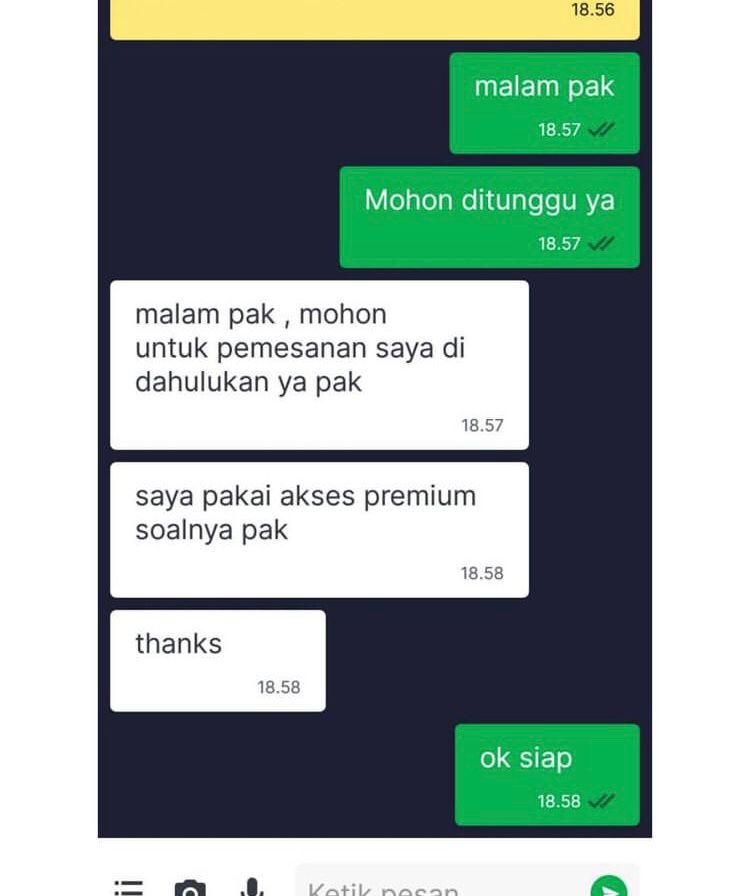 13 Chat lucu driver ojek online dapat 'misi rahasia', apa aja?