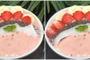 Resep smoothies banana strawberry, menu sarapan simpel bikin sehat