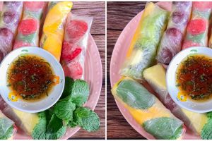 Lumpia buah segar, camilan unik, enak, sehat, dan bikin nagih