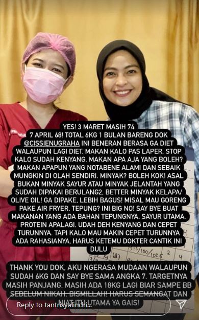 7 Makanan ini dihindari Tantri Kotak saat diet, bobot turun 15 kg