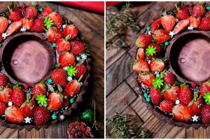 Resep kue tart strawberry cokelat ala rumahan, enak dan antigagal