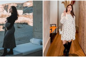 Hamil bersamaan, 9 adu gaya Nikita Willy dan Winona Willy saat liburan