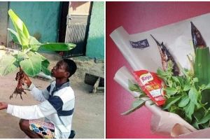 15 Bentuk nyeleneh buket bunga ini bikin valentinemu penuh tawa