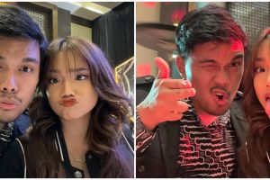 Gaya Fuji dan Thariq Halilintar saat dinner bareng, serba hitam